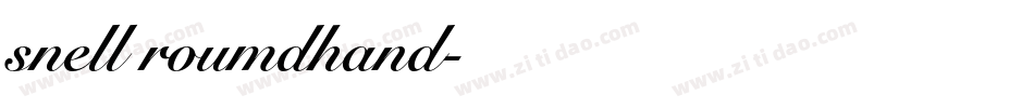 snell roumdhand字体转换